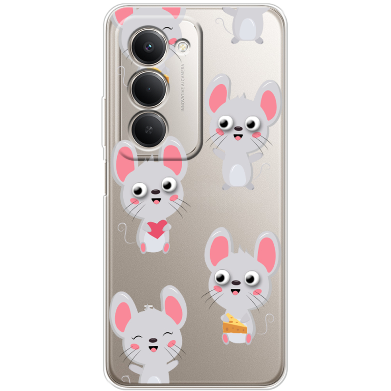 Прозорий чохол BoxFace Xiaomi Redmi 15 171 mm с 3D-глазками Mouse