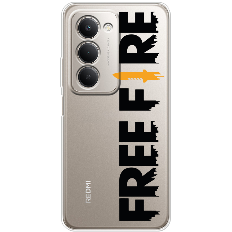 Прозорий чохол BoxFace Xiaomi Redmi 15 171 mm Free Fire Black Logo