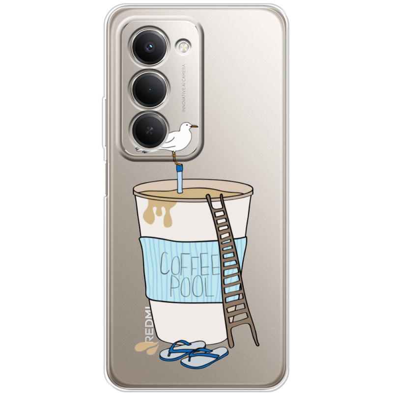 Прозорий чохол BoxFace Xiaomi Redmi 15 171 mm Segull in Cofee Pool