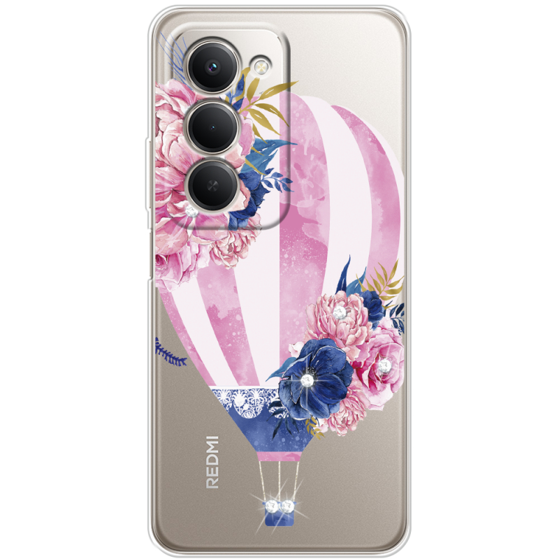 Чохол зі стразами Xiaomi Redmi 15 171 mm Pink Air Baloon