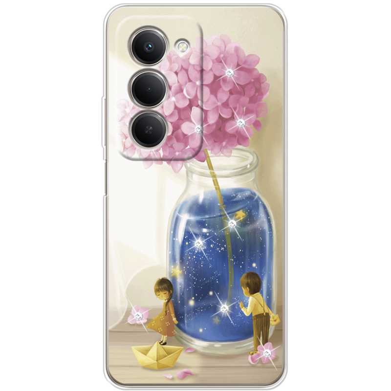 Чохол зі стразами Xiaomi Redmi 15 171 mm Little Boy and Girl