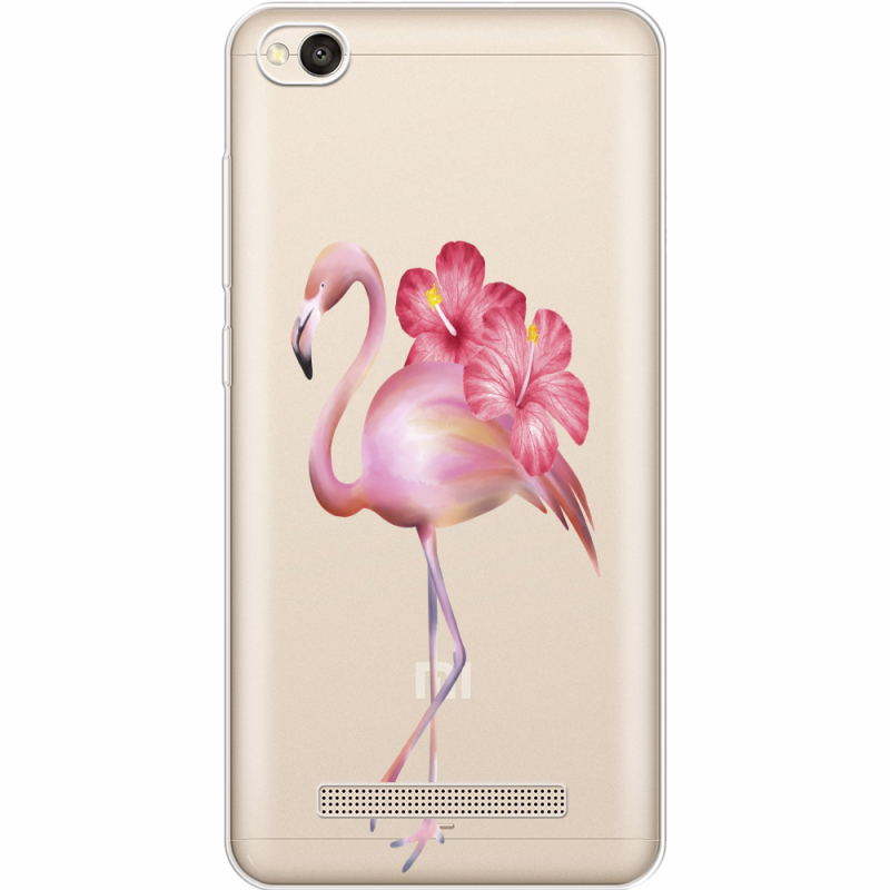 Прозрачный чехол Uprint Xiaomi Redmi 4A Floral Flamingo