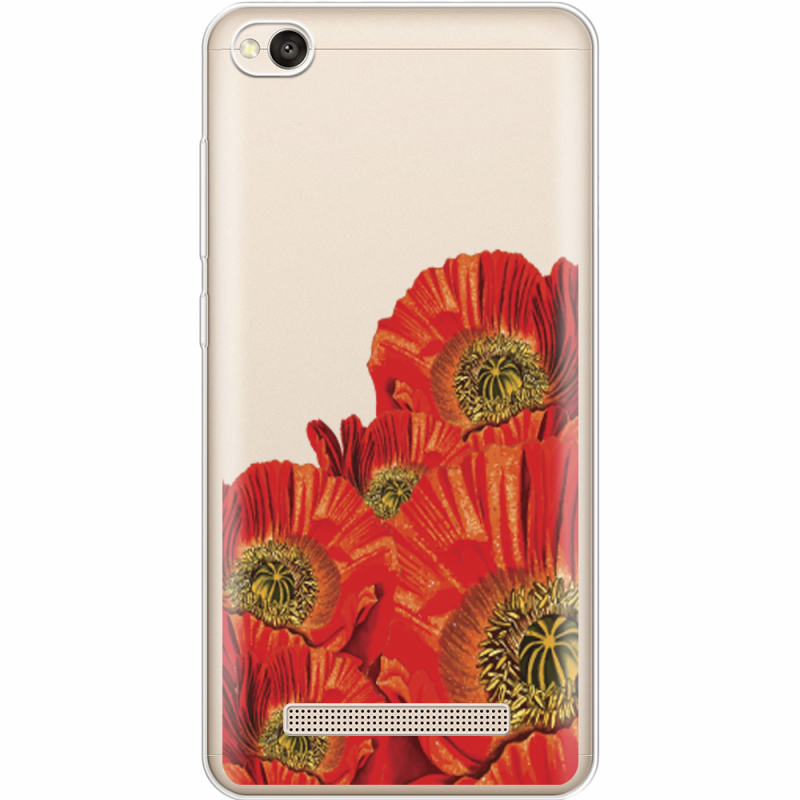 Прозрачный чехол Uprint Xiaomi Redmi 4A Red Poppies