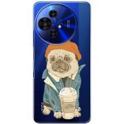 Прозорий чохол BoxFace TCL 50 Pro NxtPaper 5G Dog Coffeeman