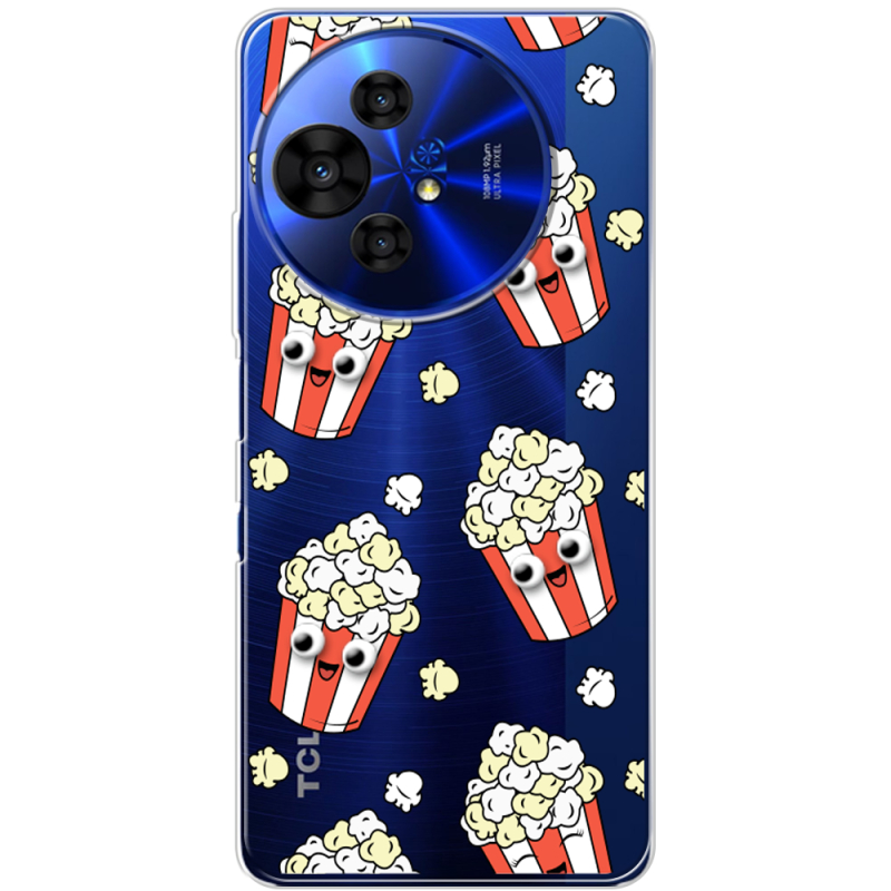 Прозорий чохол BoxFace TCL 50 Pro NxtPaper 5G с 3D-глазками Popcorn