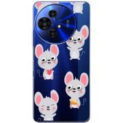 Прозорий чохол BoxFace TCL 50 Pro NxtPaper 5G с 3D-глазками Mouse