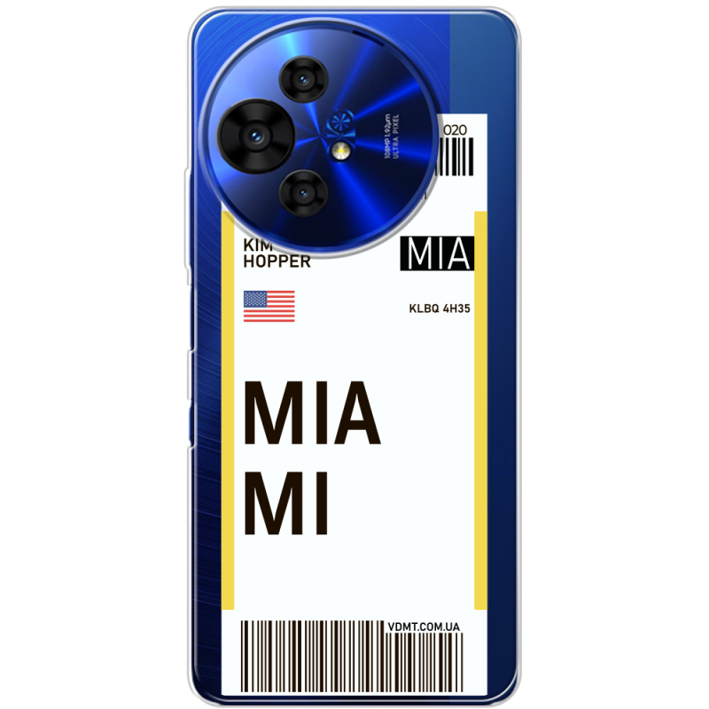 Прозорий чохол BoxFace TCL 50 Pro NxtPaper 5G Ticket Miami