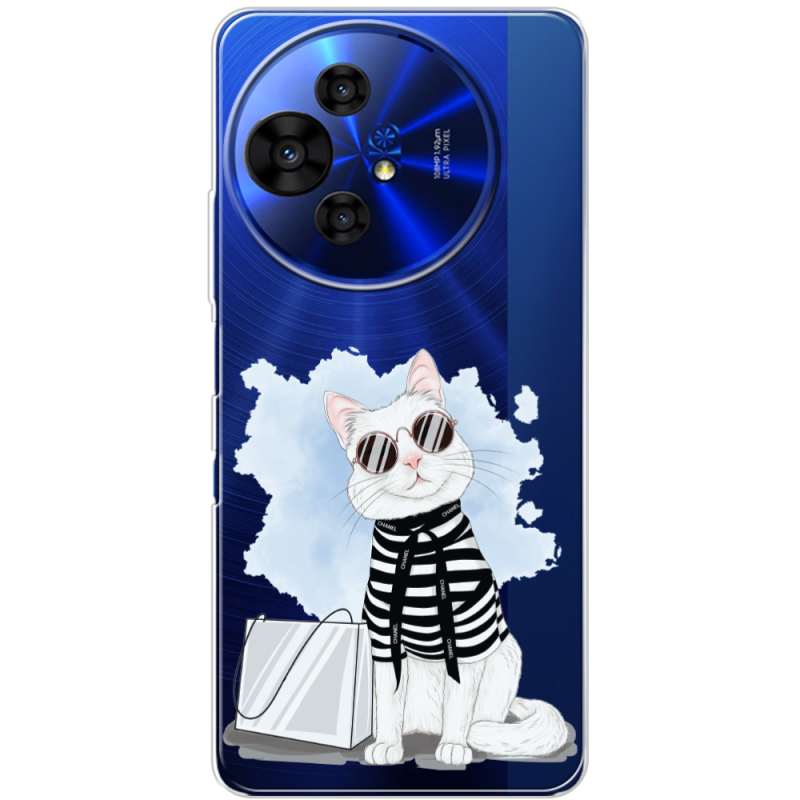 Прозорий чохол BoxFace TCL 50 Pro NxtPaper 5G Cat Style