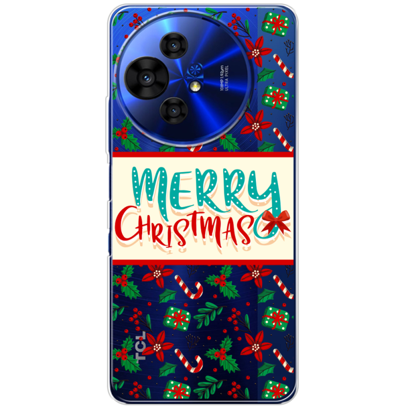 Прозорий чохол BoxFace TCL 50 Pro NxtPaper 5G Vintage Christmas Pattern