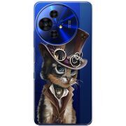 Прозорий чохол BoxFace TCL 50 Pro NxtPaper 5G Steampunk Cat