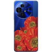 Прозорий чохол BoxFace TCL 50 Pro NxtPaper 5G Red Poppies