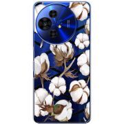 Прозорий чохол BoxFace TCL 50 Pro NxtPaper 5G Cotton flowers