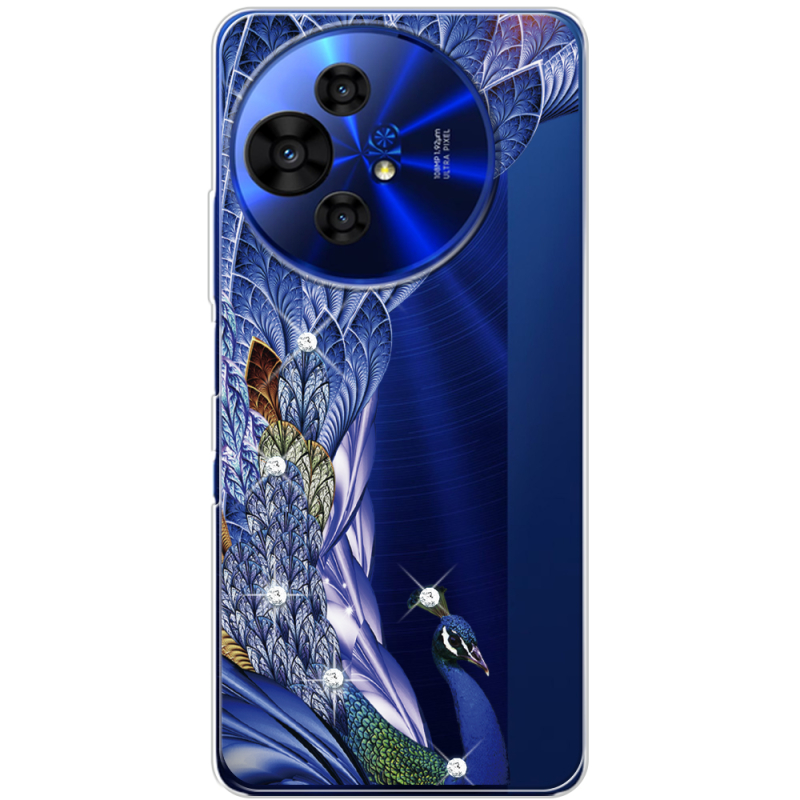 Чохол зі стразами TCL 50 Pro NxtPaper 5G Peafowl