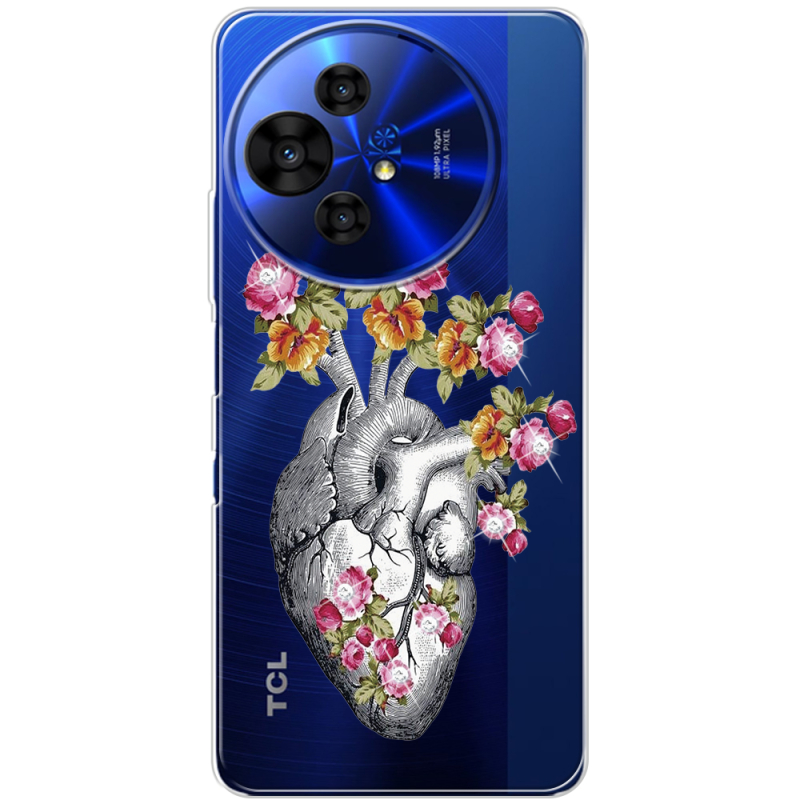 Чохол зі стразами TCL 50 Pro NxtPaper 5G Heart
