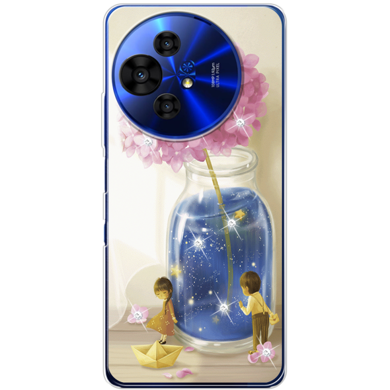 Чохол зі стразами TCL 50 Pro NxtPaper 5G Little Boy and Girl