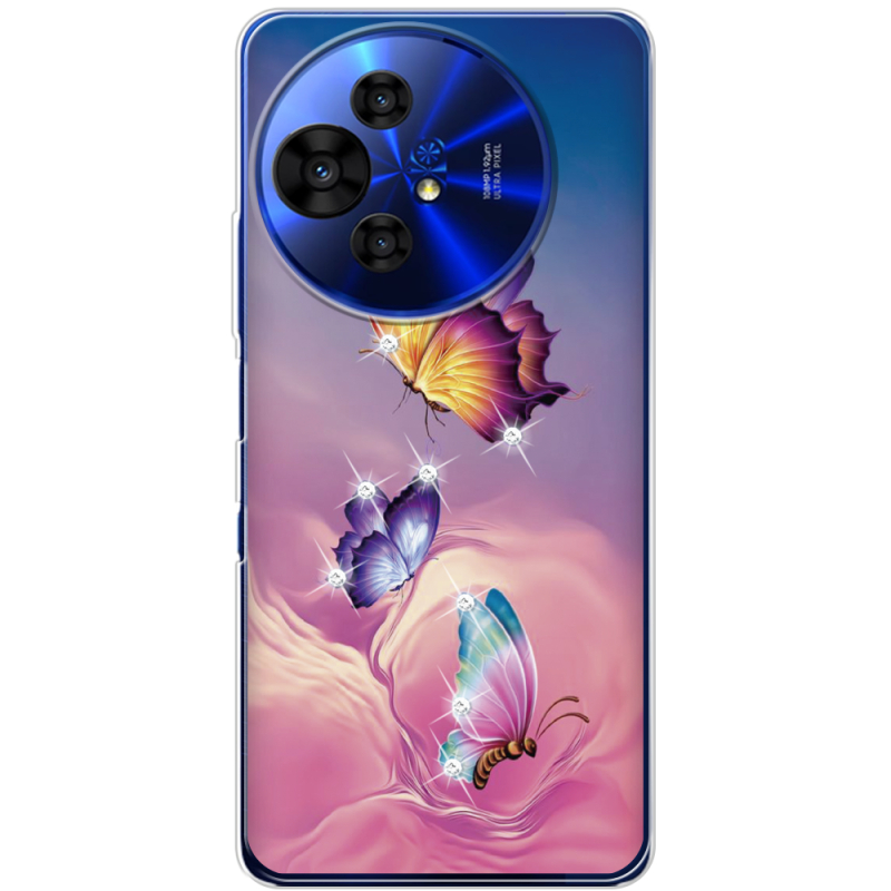 Чохол зі стразами TCL 50 Pro NxtPaper 5G Butterflies