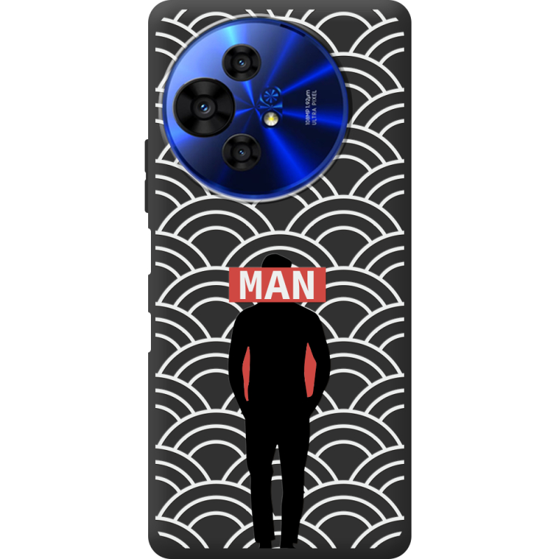 Чорний чохол BoxFace TCL 50 Pro NxtPaper 5G Man Pattern