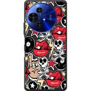 Чорний чохол BoxFace TCL 50 Pro NxtPaper 5G Rock Graffiti