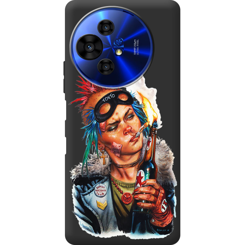 Чорний чохол BoxFace TCL 50 Pro NxtPaper 5G Tanker Girl