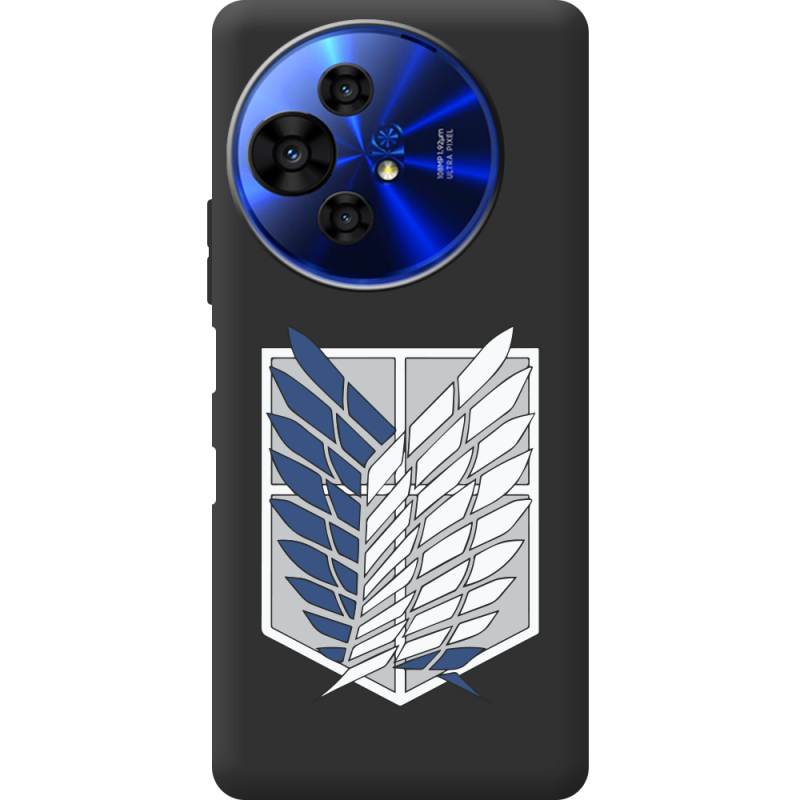 Чорний чохол BoxFace TCL 50 Pro NxtPaper 5G Атака Титанов Крылья Свободы