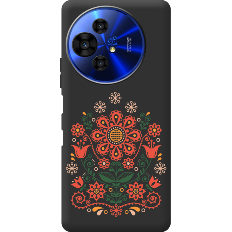 Чорний чохол BoxFace TCL 50 Pro NxtPaper 5G Ukrainian Ornament