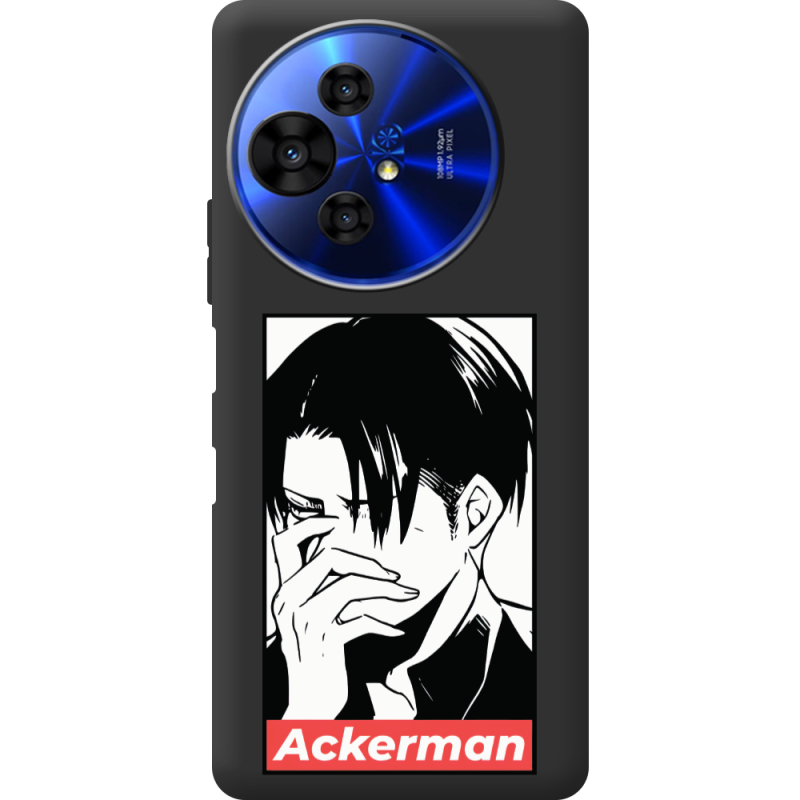 Чорний чохол BoxFace TCL 50 Pro NxtPaper 5G Attack On Titan - Ackerman