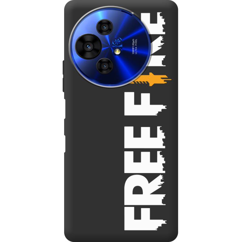 Чорний чохол BoxFace TCL 50 Pro NxtPaper 5G Free Fire White Logo