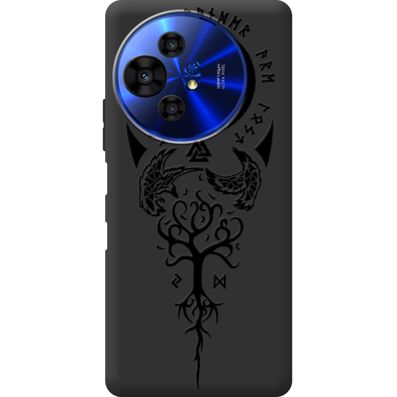 Чорний чохол BoxFace TCL 50 Pro NxtPaper 5G Hugin and Munin