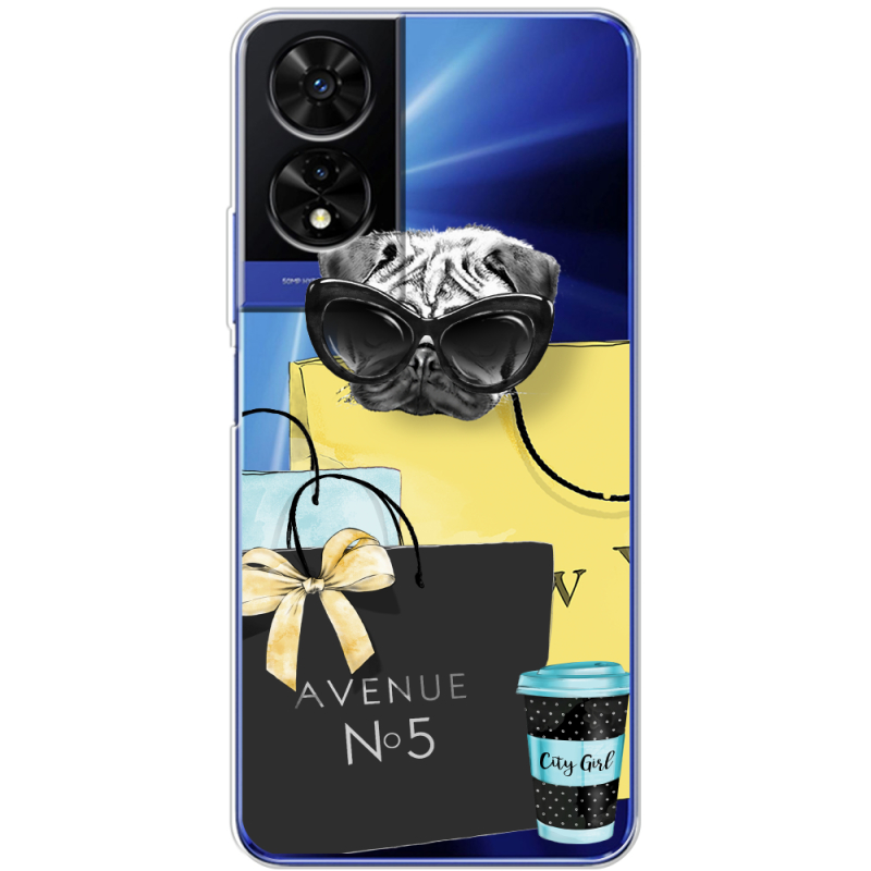 Прозорий чохол BoxFace TCL 505 Fashion Pug