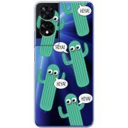 Прозорий чохол BoxFace TCL 505 с 3D-глазками HIYA