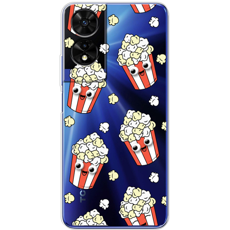 Прозорий чохол BoxFace TCL 505 с 3D-глазками Popcorn