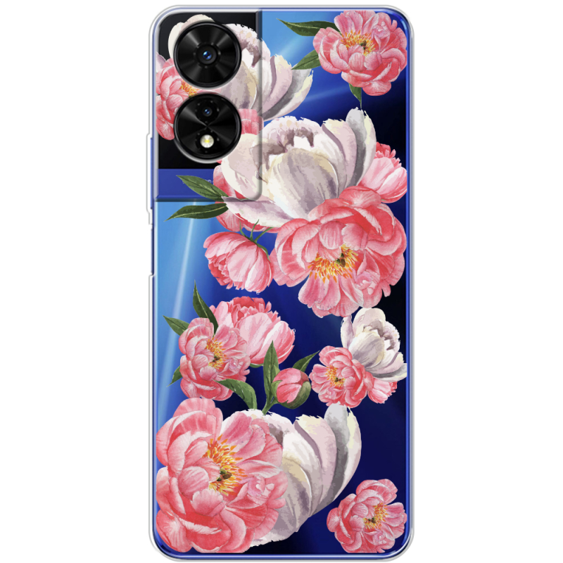 Прозорий чохол BoxFace TCL 505 Peony Watercolor Style