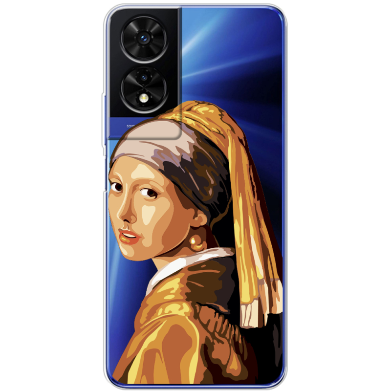 Прозорий чохол BoxFace TCL 505 Девушка с жемчужной серёжкой