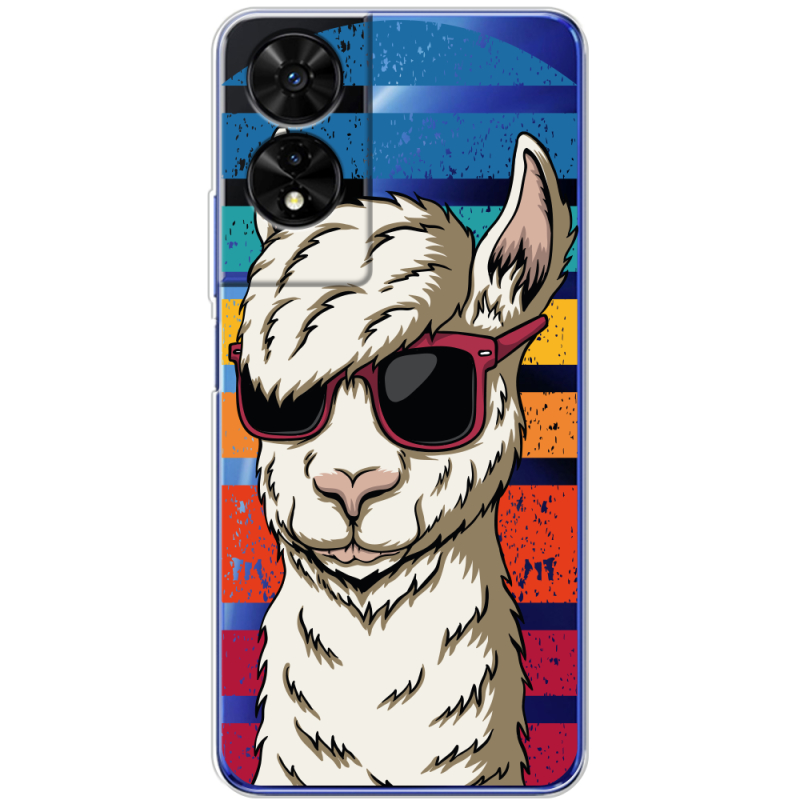 Прозорий чохол BoxFace TCL 505 Стильна Лама