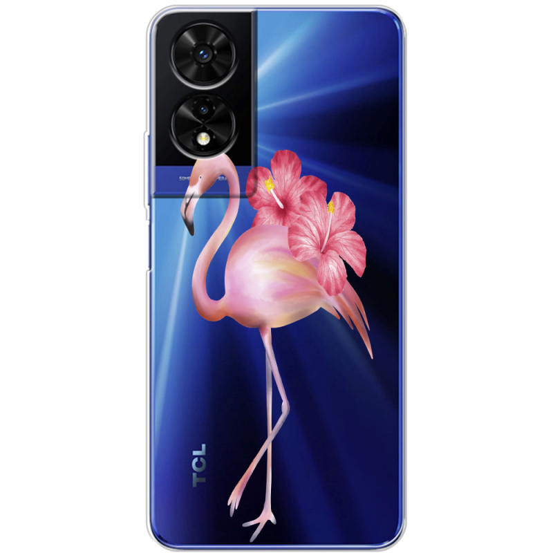 Прозорий чохол BoxFace TCL 505 Floral Flamingo