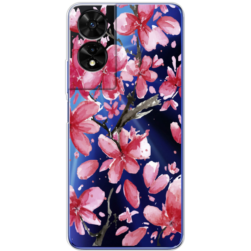 Прозорий чохол BoxFace TCL 505 Pink Magnolia