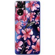 Прозорий чохол BoxFace TCL 505 Pink Magnolia