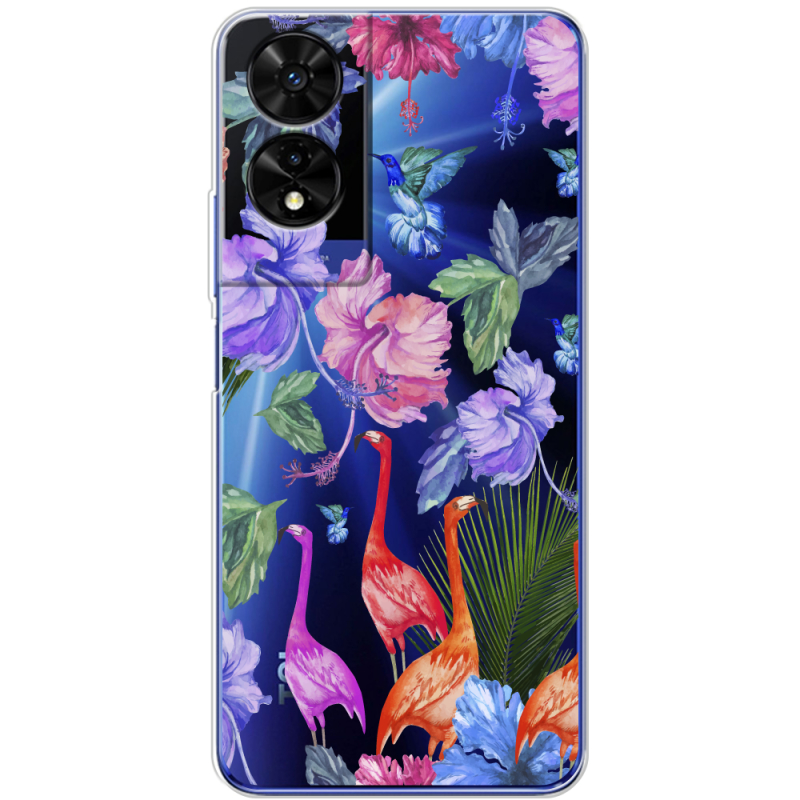Прозорий чохол BoxFace TCL 505 Flamingo