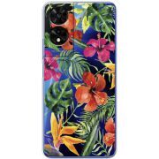 Прозорий чохол BoxFace TCL 505 Tropical Flowers