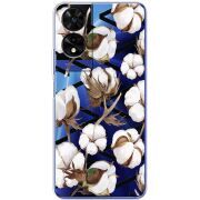 Прозорий чохол BoxFace TCL 505 Cotton flowers