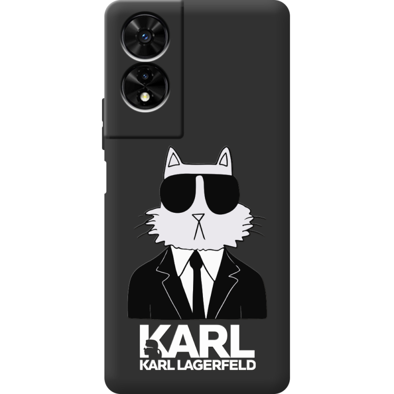 Чорний чохол BoxFace TCL 505 Cat in Black