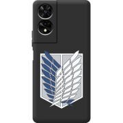 Чорний чохол BoxFace TCL 505 Атака Титанов Крылья Свободы