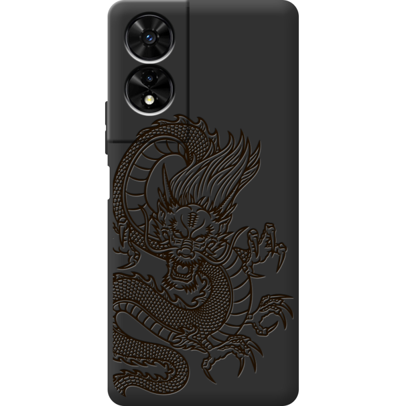 Чорний чохол BoxFace TCL 505 Chinese Dragon