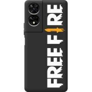 Чорний чохол BoxFace TCL 505 Free Fire White Logo