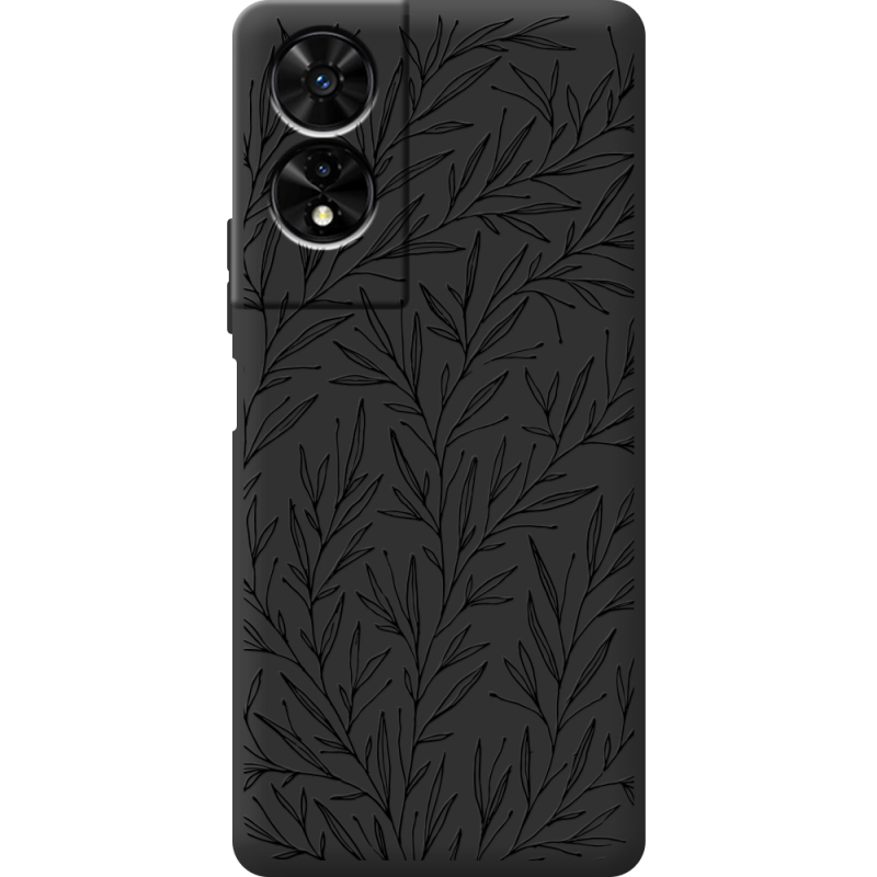 Чорний чохол BoxFace TCL 505 Leaves