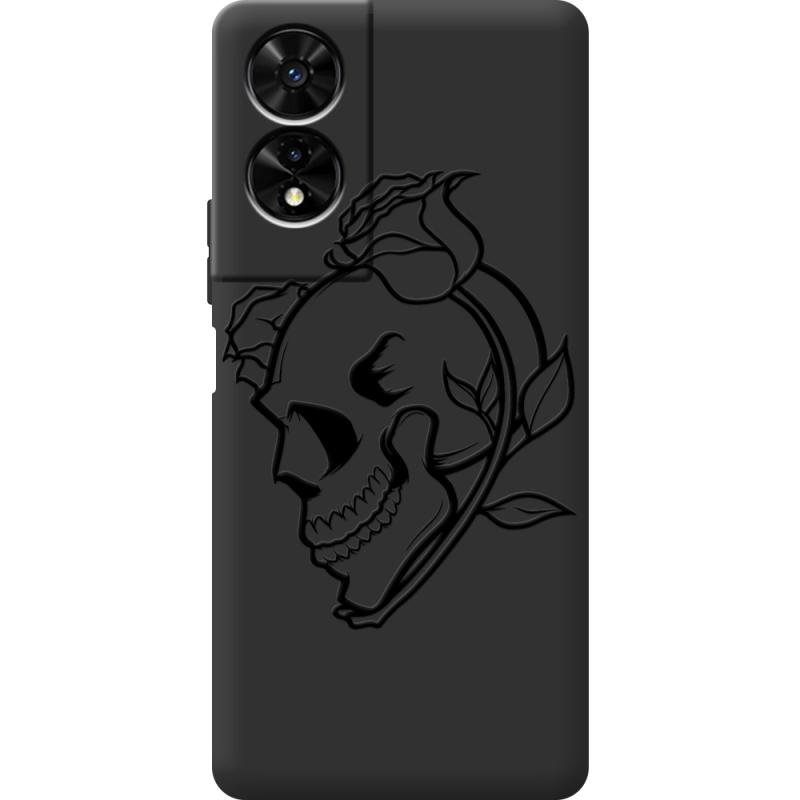 Чорний чохол BoxFace TCL 505 Skull and Roses
