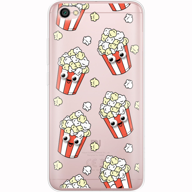 Прозрачный чехол Uprint Xiaomi Redmi Note 5A с 3D-глазками Popcorn