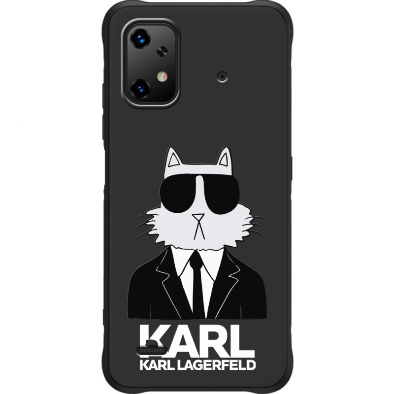 Чорний чохол BoxFace Umidigi Bison X20 Cat in Black