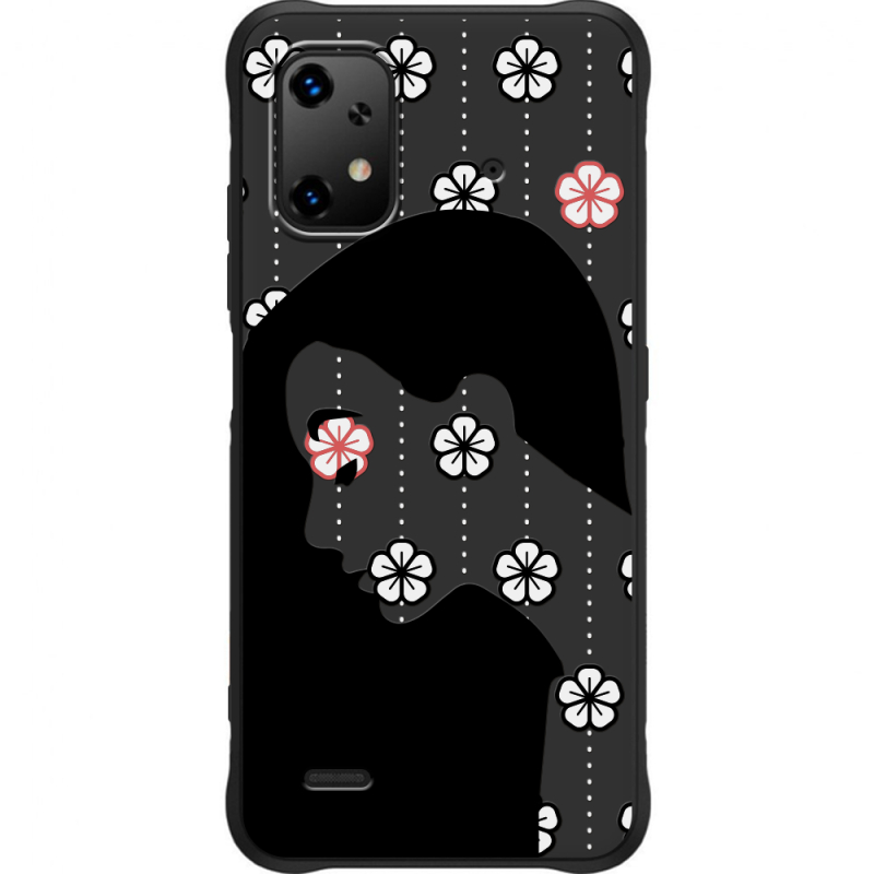 Чорний чохол BoxFace Umidigi Bison X20 Flower Hair