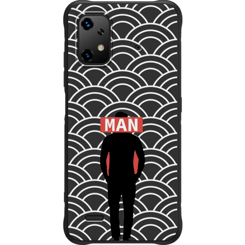 Чорний чохол BoxFace Umidigi Bison X20 Man Pattern